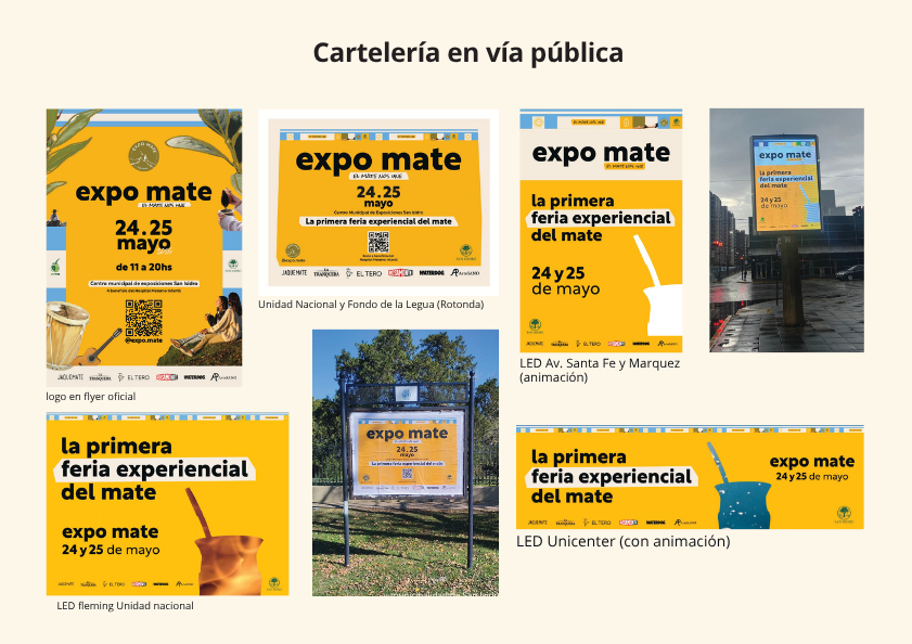 Cartelería en vía pública Expo Mate